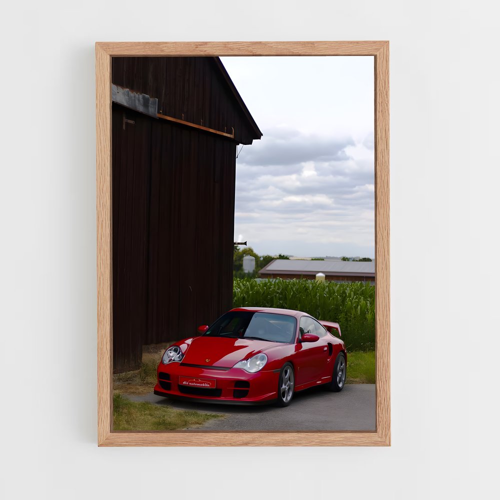 Poster Sportive en Rouge – affiche Porsche (vue 4)
